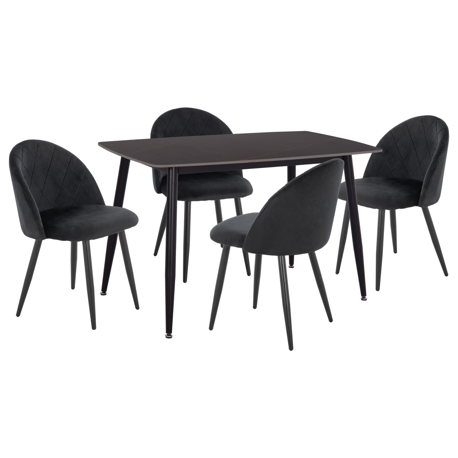 set-trapezarias-5tmch-fb91094614-keramik ΣΕΤ ΤΡΑΠΕΖΑΡΙΑΣ 5ΤΜΧ ODED HM10946.14 ΚΕΡΑΜΙΚΟ TOP-ΒΕΛΟΥΔΟ-ΜΕΤΑΛΛΟ-- ΜΑΥΡΟ - Image 1