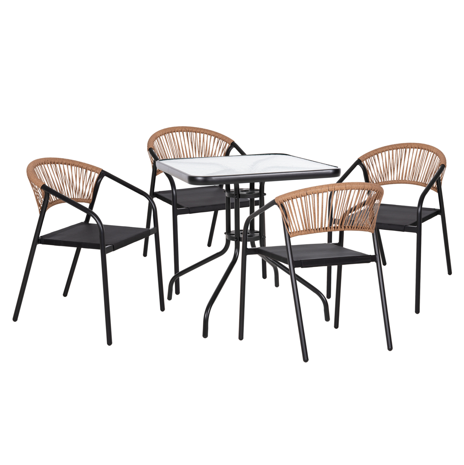 set-trapezarias-exchoroy-5tmch-fb9108800 ΣΕΤ ΤΡΑΠΕΖΑΡΙΑΣ ΕΞ.ΧΩΡΟΥ 5ΤΜΧ FIGO HM10880.03 ΤΡΑΠΕΖΙ & ΚΑΡΕΚΛΕΣ ΜΕΤΑΛΛΙΚΑ ΣΕ ΜΑΥΡΟ - Image 1