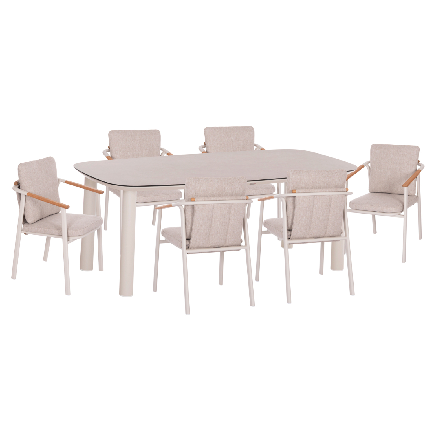 set-trapezarias-exchoroy-7tmch-fb9109080 ΣΕΤ ΤΡΑΠΕΖΑΡΙΑΣ ΕΞ.ΧΩΡΟΥ 7ΤΜΧ SENTI HM10908.02 ΑΛΟΥΜΙΝΙΟ ΚΡΕΜ-OLEFIN ΜΑΞΙΛΑΡΙΑ ΜΠΕΖ - Image 1
