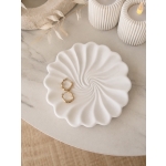 Aira – 3D Printed Διακοσμητικό Δισκάκι Spiral Λευκό Ματ 16 εκ.