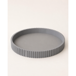 RIVA – 3D Printed Ribbed Διακοσμητικός Δίσκος Γκρι Φ25 × Υ3 εκ. - Image 2