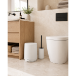 Σετ WC 2τμχ Λευκό Ματ ABS – Καλάθι 5Lt Soft Close & Πιγκάλ