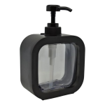 Dispenser Σαπουνιού Μαύρο με Διάφανο Τμήμα 12,8×5,8×17,1εκ. - Image 2