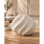 AURA –  Διακοσμητικό Βάζο Λευκό 17,6×17,6×14,4 cm