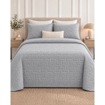 Κουβερλί Υπέρδιπλο Microfiber Γκρι 220×240 cm