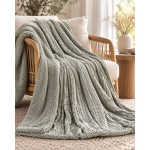 Kουβέρτα Jacquard Flannel με Sherpa Υπέρδιπλη 220×240 cm – Γκρι Mint - Image 2