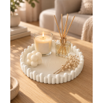 Διακοσμητικός Δίσκος Castle Tray 23×23×3,5 cm –Λευκός Matte