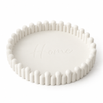 Διακοσμητικός Δίσκος Castle Tray 23×23×3,5 cm –Λευκός Matte - Image 3