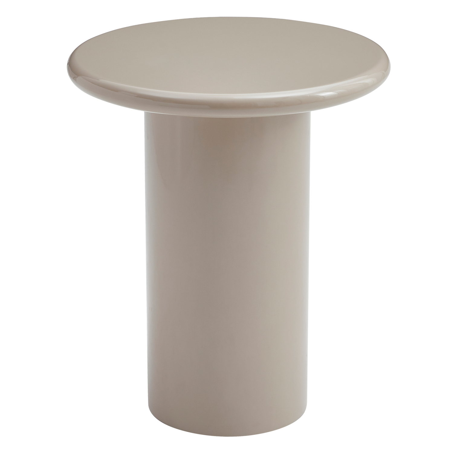 boithitiko-trapezaki-fb91845505-mdf-se-g ΒΟΗΘΗΤΙΚΟ ΤΡΑΠΕΖΑΚΙ SOLNA HM18455.05 MDF ΣΕ GLOSSY TAUPE Φ50x59Υεκ - Image 1