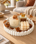 Διακοσμητικός Δίσκος Castle Tray 23×23×3,5 cm –Λευκός Matte - Image 2