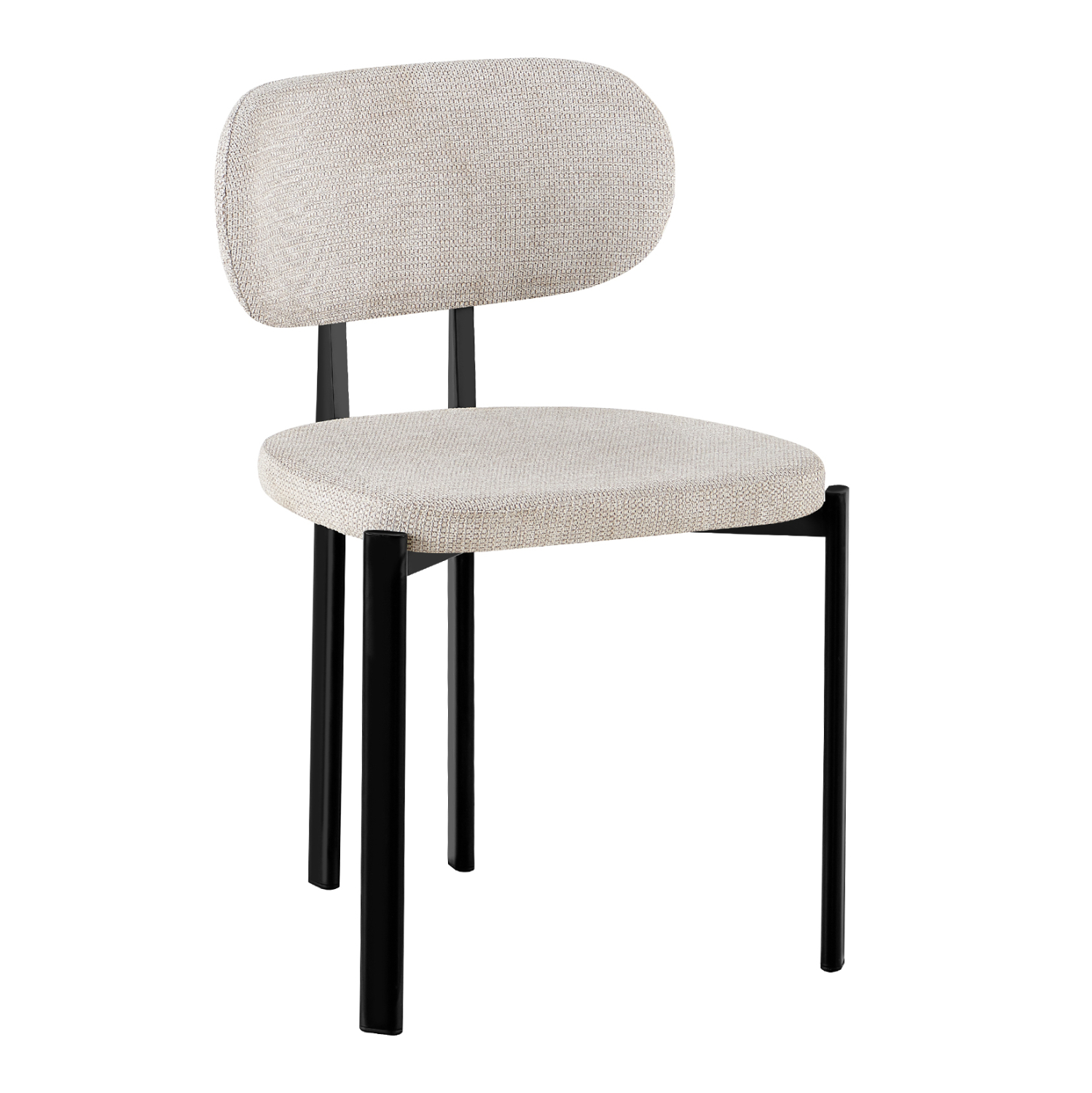 karekla-trapezarias-fb91846102-mpez-yfas ΚΑΡΕΚΛΑ ΤΡΑΠΕΖΑΡΙΑΣ VENDER HM18461.02 ΜΠΕΖ ΥΦΑΣΜΑ-ΜΑΥΡΑ ΜΕΤΑΛ.ΠΟΔΙΑ 48x50x78Υεκ - Image 1
