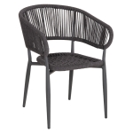 ΠΟΛΥΘΡΟΝΑ ΑΛΟΥΜΙΝΙΟΥ EULO HM5783.21 ΓΚΡΙ-TWISTED RATTAN ΓΚΡΙ 57x63x77Υεκ.