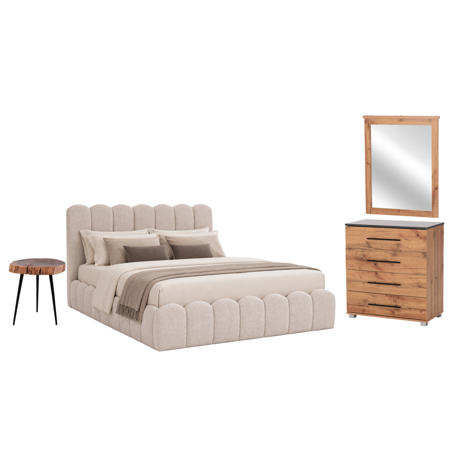 set-ypnodomatioy-4tmch-fb911270-mpez-yfa ΣΕΤ ΥΠΝΟΔΩΜΑΤΙΟΥ 4ΤΜΧ HM11270 ΜΠΕΖ ΥΦΑΣΜΑ--ΞΥΛΟ ΑΚΑΚΙΑΣ/ΜΕΛΑΜΙΝΗ ΦΥΣΙΚΟ - Image 1