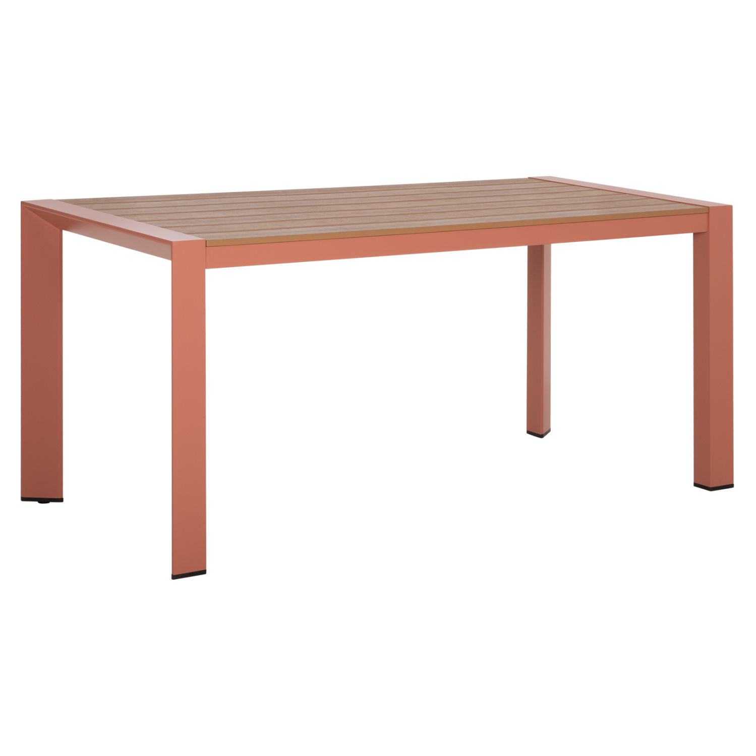 trapezi-exotchoroy-fb9605908-aloyminio-s ΤΡΑΠΕΖΙ ΕΞΩΤ.ΧΩΡΟΥ GOYA HM6059.08 ΑΛΟΥΜΙΝΙΟ ΣE TERRACOTTA & POLYWOOD 160X80Χ75Υεκ. - Image 1