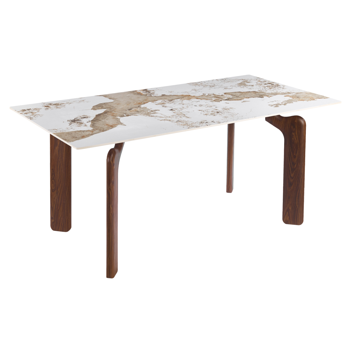 trapezi-fb91847901-mdf-top-opsi-marmaroy ΤΡΑΠΕΖΙ DALLE HM18479.01 MDF TOP ΟΨΗ ΜΑΡΜΑΡΟΥ-ΜΕΤΑΛ.ΠΟΔΙΑ ΚΑΡΥΔΙ 180x90x76Υεκ - Image 1