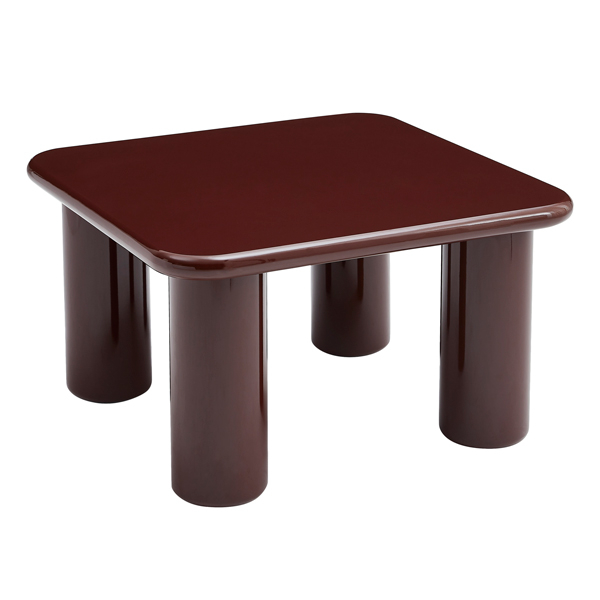 trapezi-salonioy-fb91845306-mdf-se-gloss ΤΡΑΠΕΖΙ ΣΑΛΟΝΙΟΥ SOLNA HM18453.06 MDF ΣΕ GLOSSY ΚΟΚΚΙΝΟ 80x80x45Υεκ - Image 1
