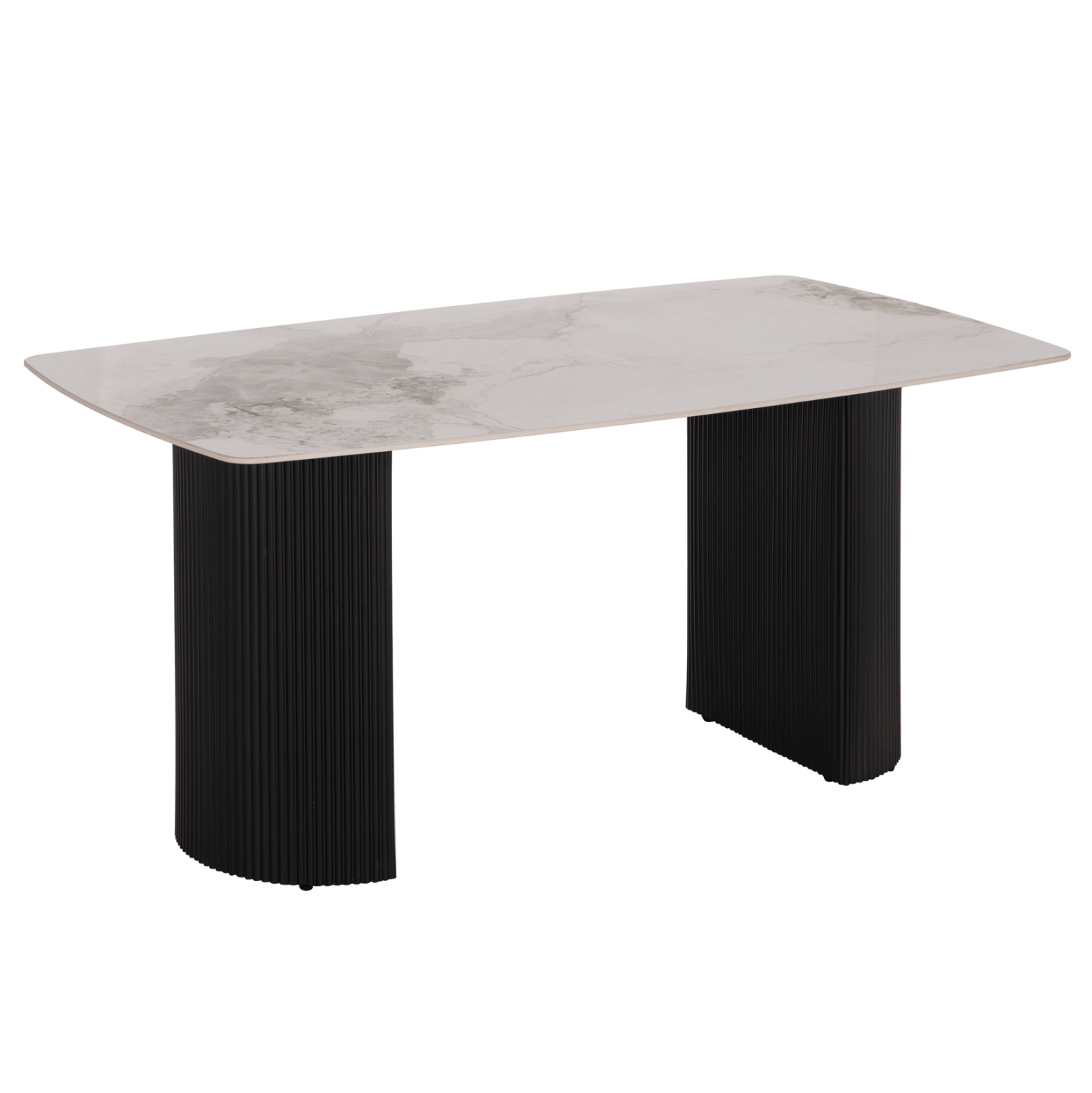 trapezi-trapezarias-fb918418-mdf-podia-s ΤΡΑΠΕΖΙ ΤΡΑΠΕΖΑΡΙΑΣ MINAO HM18418 MDF ΠΟΔΙΑ ΣΕ ΣΚΟΥΡΟ ΓΚΡΙ--ΚΕΡΑΜΙΚΟ TOP 160x90x75Υεκ - Image 1