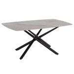 ΤΡΑΠΕΖΙ ΤΡΑΠΕΖΑΡΙΑΣ ISKA HM18423 ΚΕΡΑΜΙΚΟ TOP ΣΕ ΛΕΥΚΟ/ΚΑΦΕ ΜΑΡΜΑΡΟ 178x89x79Υεκ