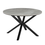 ΤΡΑΠΕΖΙ ΤΡΑΠΕΖΑΡΙΑΣ ΣΤΡΟΓΓΥΛΟ ERAGON HM18460.03 SINT. STONE ΣΕ ΓΚΡΙ ΜΑΡΜΑΡΟ Φ120x75Υεκ