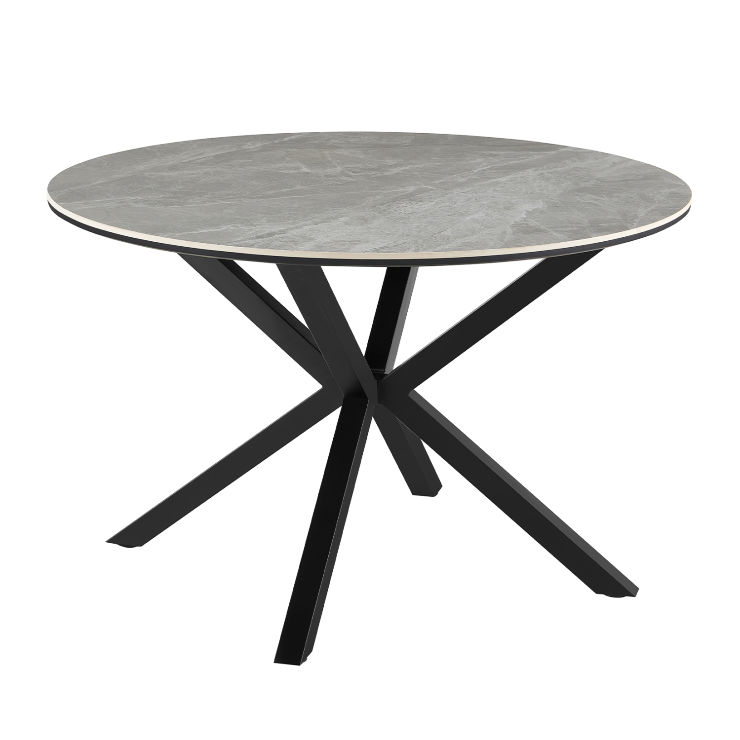 trapezi-trapezarias-stroggylo-fb91846003 ΤΡΑΠΕΖΙ ΤΡΑΠΕΖΑΡΙΑΣ ΣΤΡΟΓΓΥΛΟ ERAGON HM18460.03 SINT. STONE ΣΕ ΓΚΡΙ ΜΑΡΜΑΡΟ Φ120x75Υεκ - Image 1